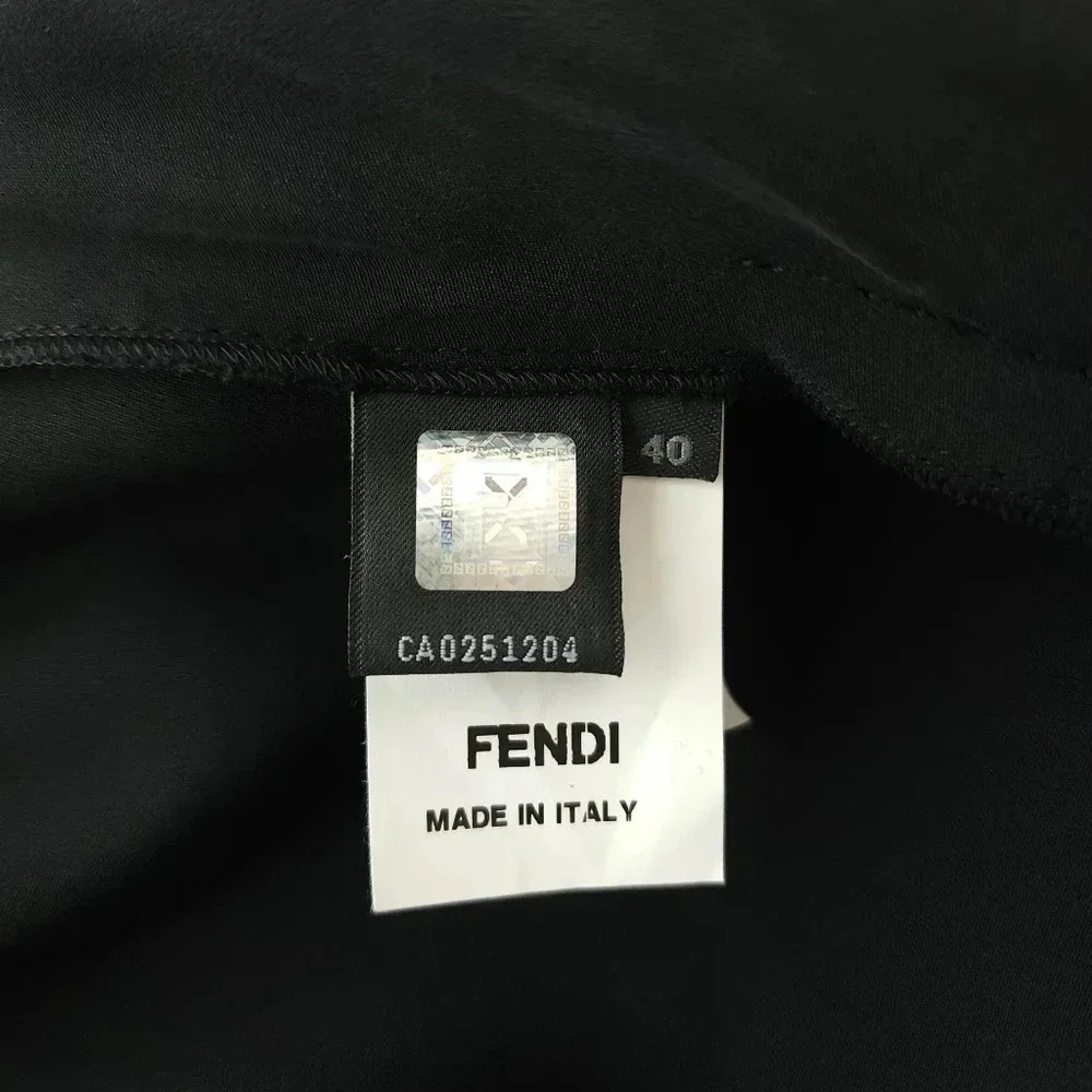 Fendi Vneck Drawstring Waist Knee Length Dress - Picture 6 of 10